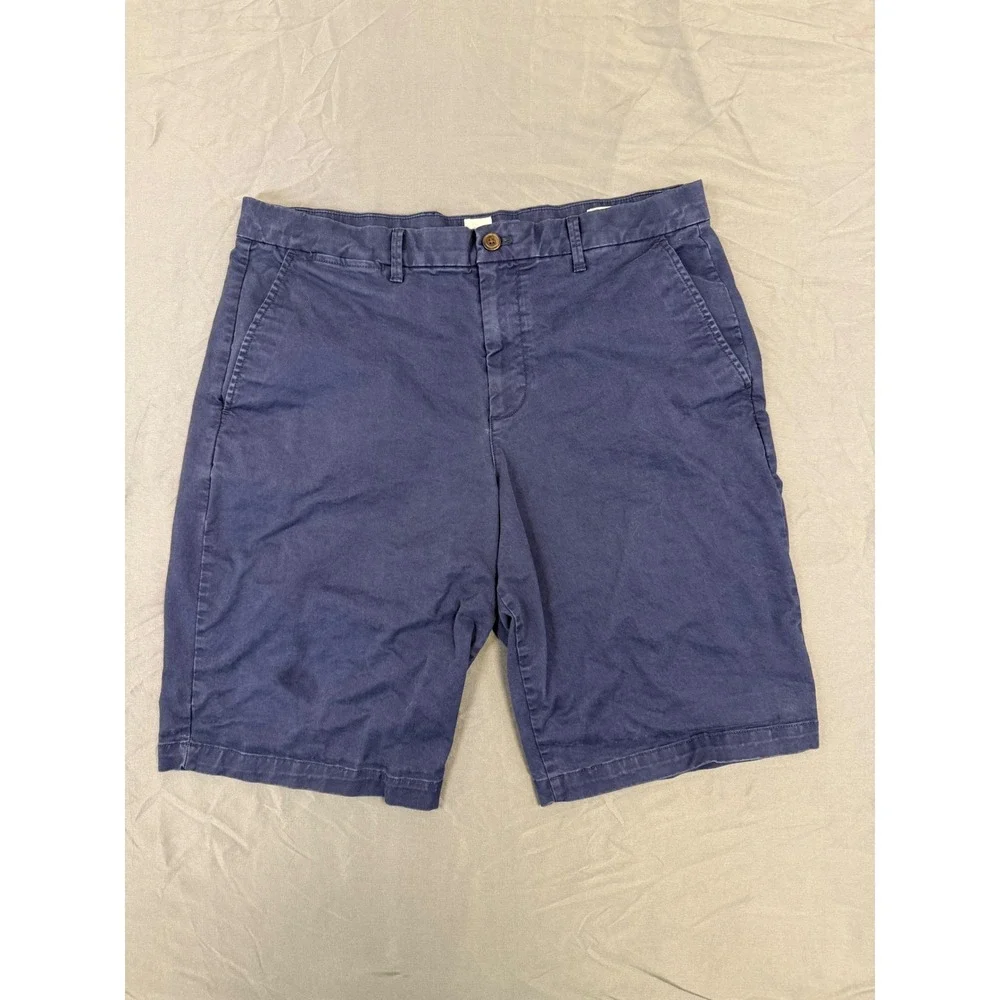 Gap‎ Mens 12 Inch Casual Shorts Tapestry Navy Blue Chino Stretch 34 440988-05